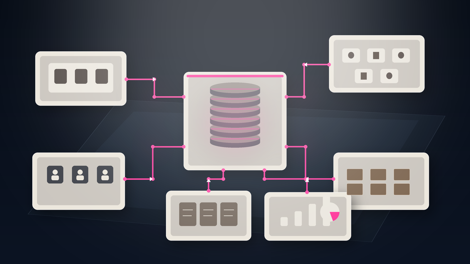 Ecommerce ERP integration architecture with source-of-truth data flows, orders, inventory and customer systems.